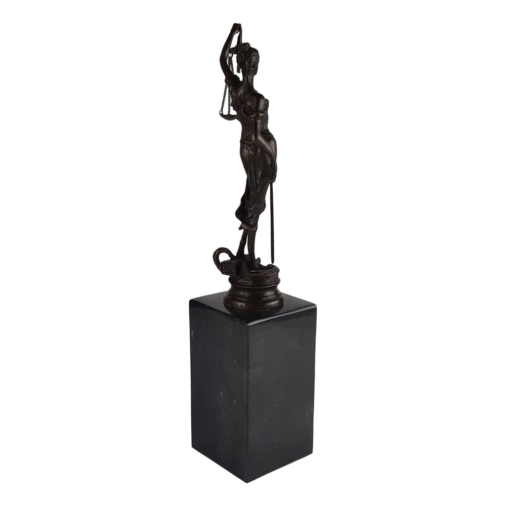 [LA-39347] Bronzeskulptur Bronzefigur Justitia Bild 5