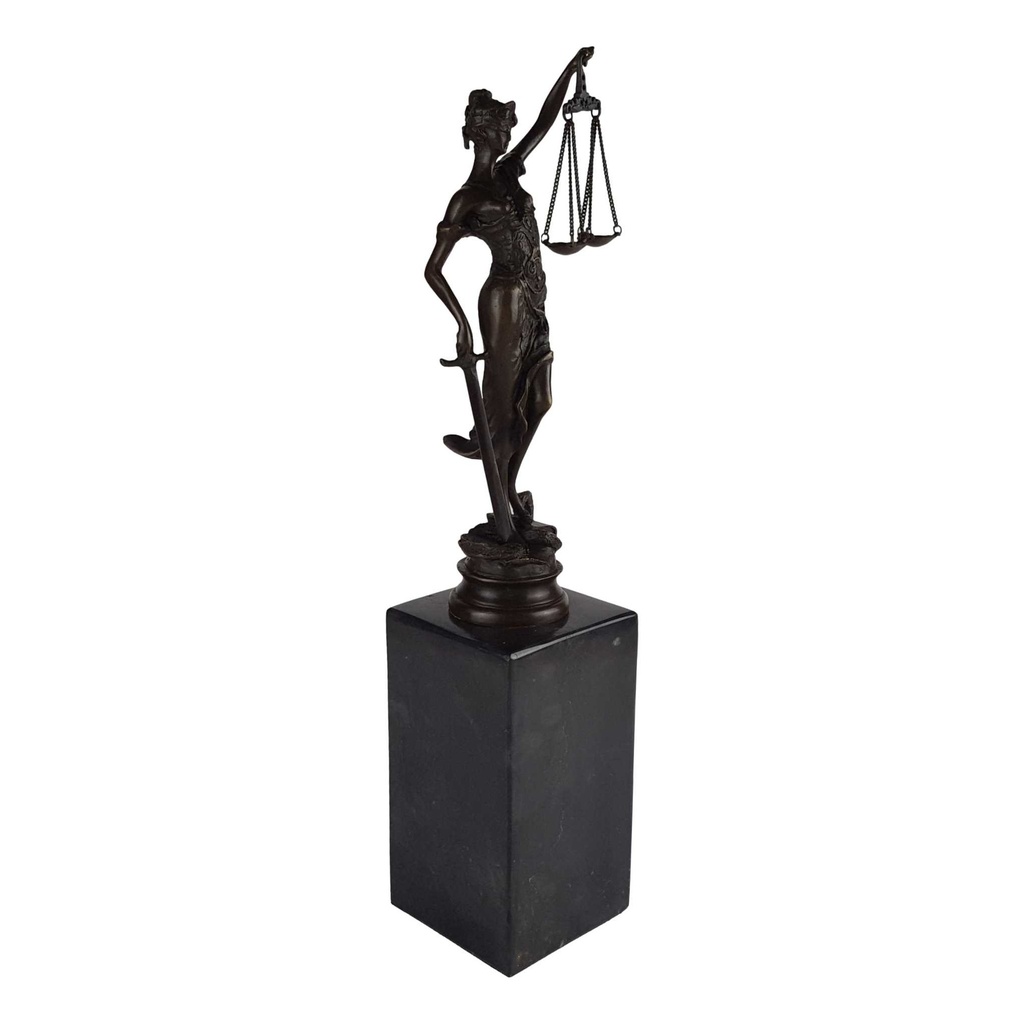 [LA-39347] Bronzeskulptur Bronzefigur Justitia Bild 6