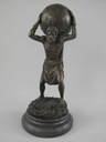 [LA-39353] Bronze Skulptur Figur Bronzeskulptur Bronzefigur Mann Atlas Weltkugel Bild 3