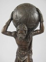 [LA-39353] Bronze Skulptur Figur Bronzeskulptur Bronzefigur Mann Atlas Weltkugel Bild 5