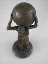 [LA-39353] Bronze Skulptur Figur Bronzeskulptur Bronzefigur Mann Atlas Weltkugel Bild 6
