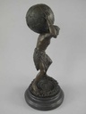 [LA-39353] Bronze Skulptur Figur Bronzeskulptur Bronzefigur Mann Atlas Weltkugel Bild 7