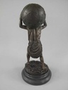 [LA-39353] Bronze Skulptur Figur Bronzeskulptur Bronzefigur Mann Atlas Weltkugel Bild 8