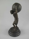 [LA-39353] Bronze Skulptur Figur Bronzeskulptur Bronzefigur Mann Atlas Weltkugel Bild 9