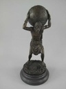 [LA-39353] Bronze Skulptur Figur Bronzeskulptur Bronzefigur Mann Atlas Weltkugel Bild 10