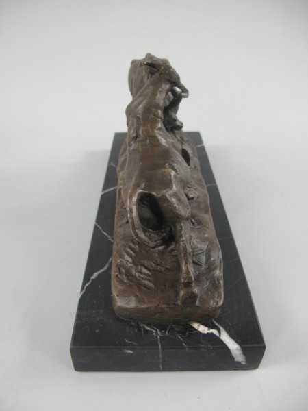 [LA-39354] Bronzeskulptur Bronzefigur Zoo Kämpfende Stiere Bild 5