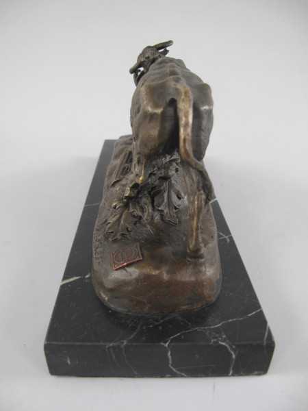 [LA-39354] Bronzeskulptur Bronzefigur Zoo Kämpfende Stiere Bild 7