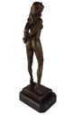 [LA-39361] Bronze Skulptur Figur Bronzeskulptur Bronzefigur Frau Gefesselt Kette Am Hals Bild 6