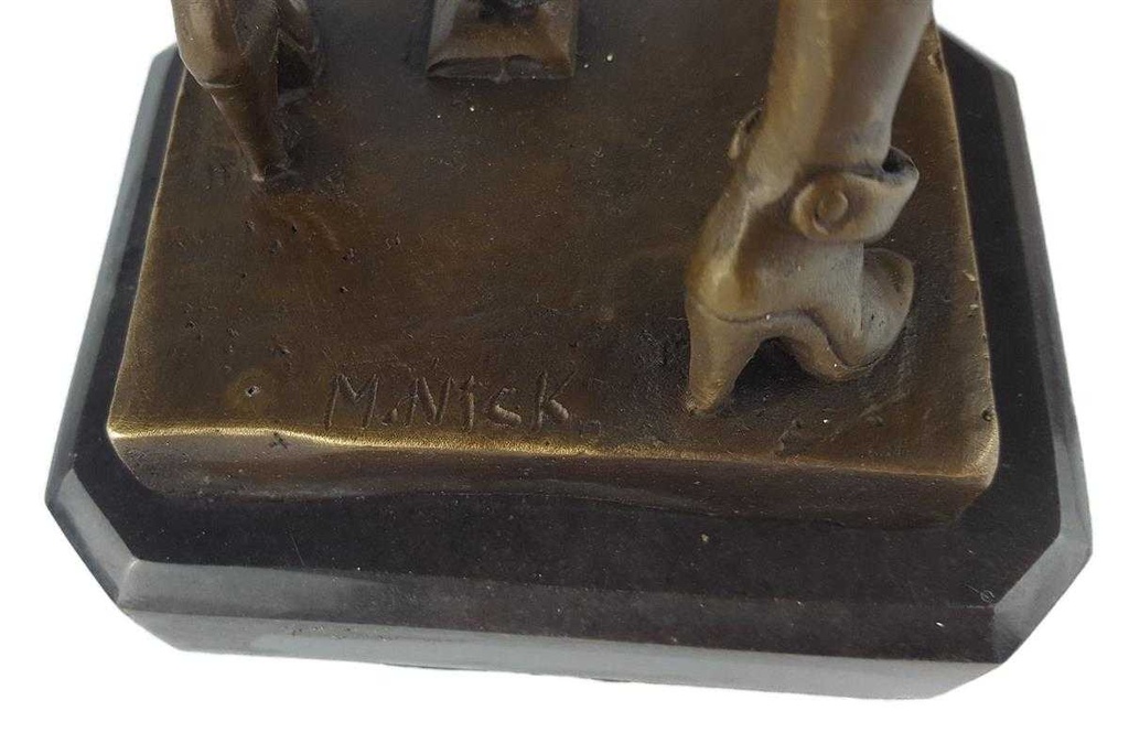 [LA-39361] Bronze Skulptur Figur Bronzeskulptur Bronzefigur Frau Gefesselt Kette Am Hals Bild 11