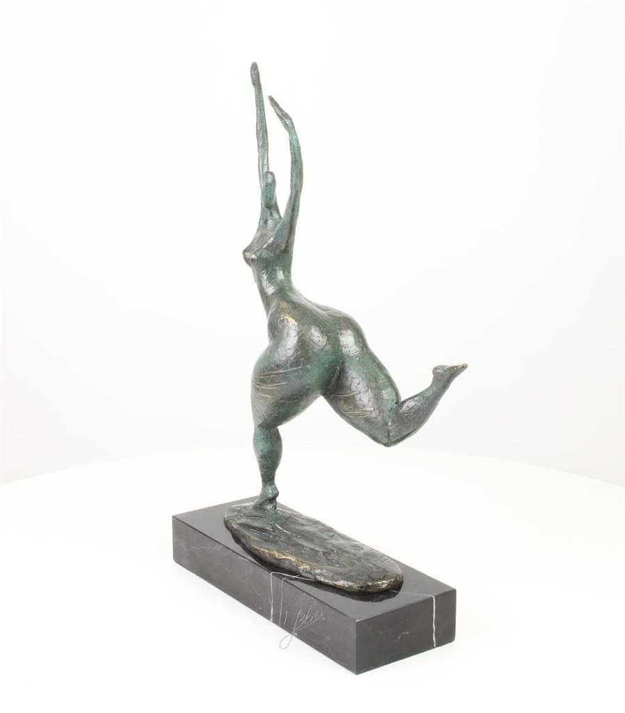 [LA-39368] Bronzeskulptur Bronzefigur Frau Abstrakt-Stil Bild 4