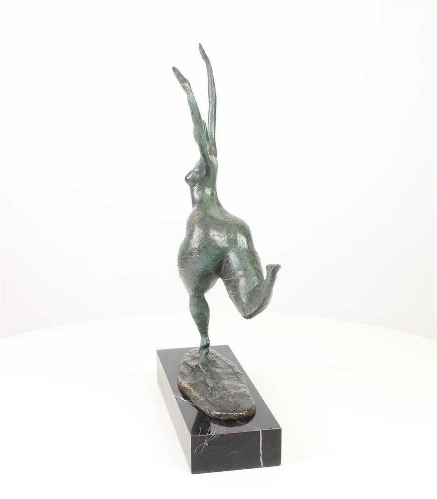 [LA-39368] Bronzeskulptur Bronzefigur Frau Abstrakt-Stil Bild 5
