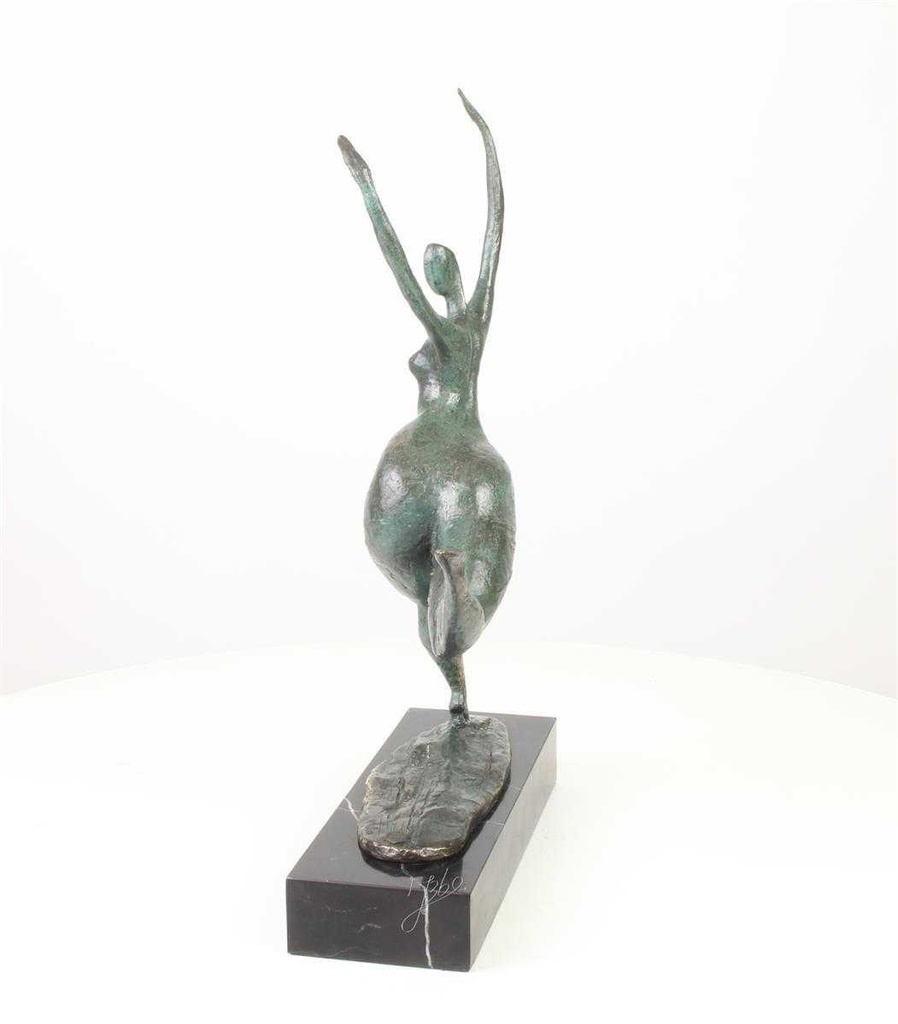 [LA-39368] Bronzeskulptur Bronzefigur Frau Abstrakt-Stil Bild 6