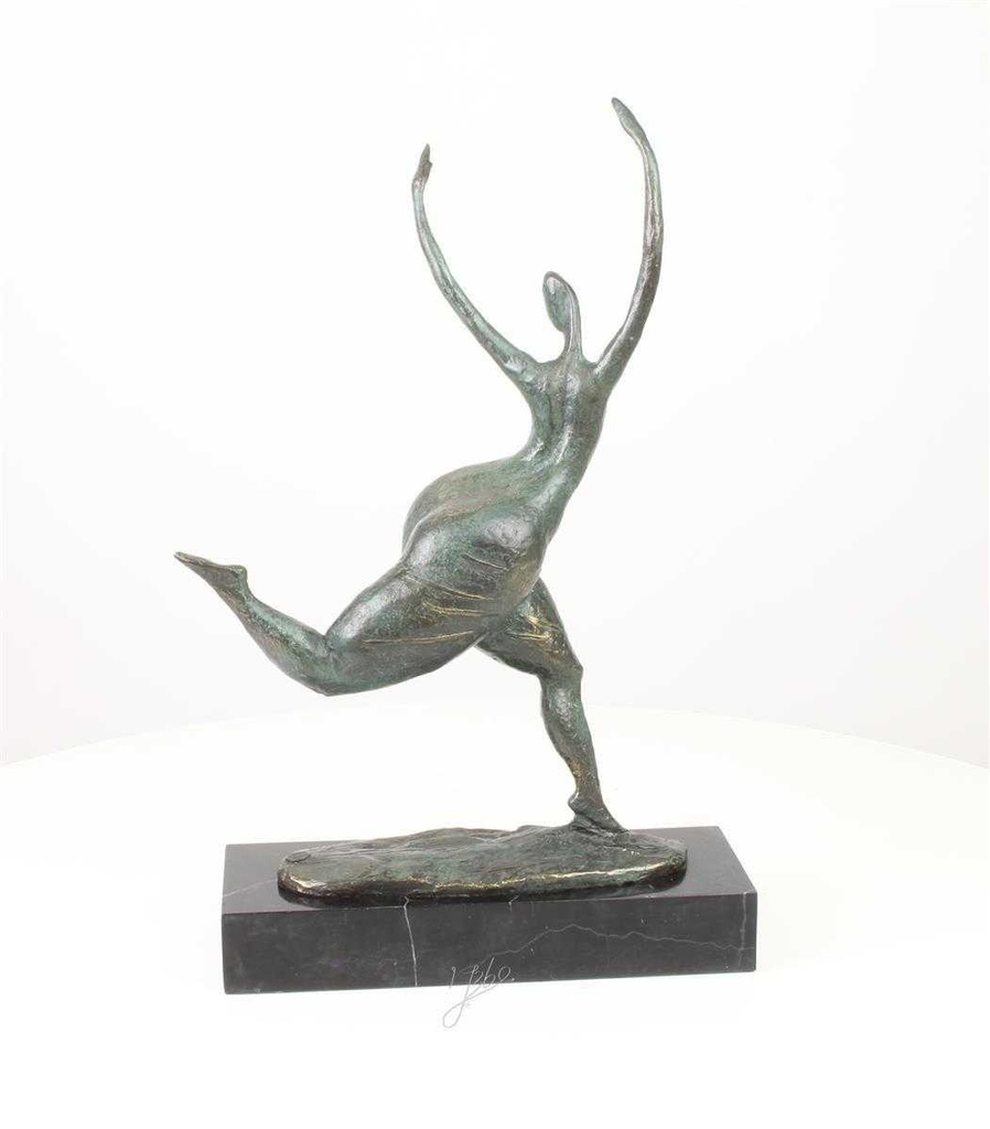 [LA-39368] Bronzeskulptur Bronzefigur Frau Abstrakt-Stil Bild 9