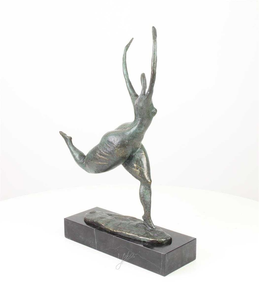 [LA-39368] Bronzeskulptur Bronzefigur Frau Abstrakt-Stil Bild 11