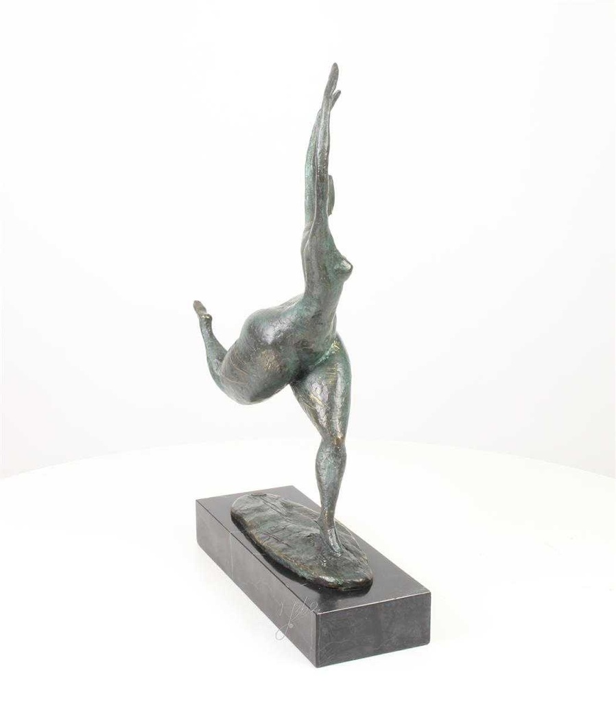 [LA-39368] Bronzeskulptur Bronzefigur Frau Abstrakt-Stil Bild 12