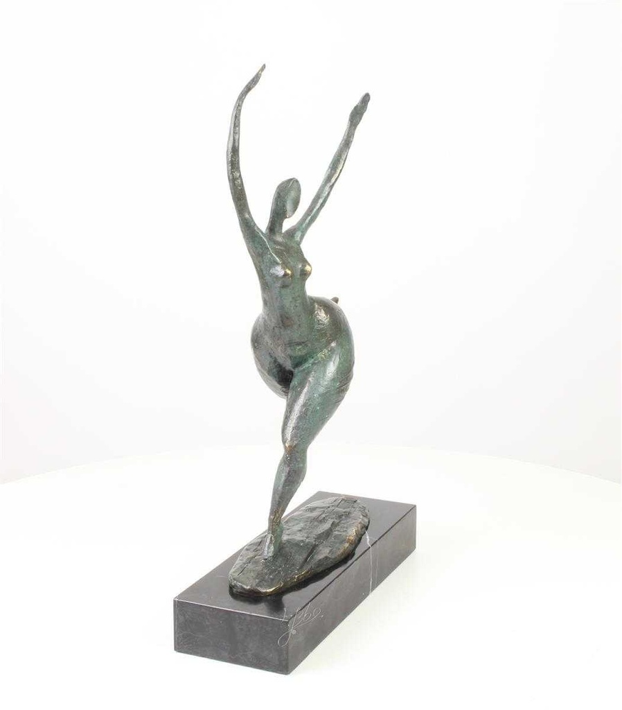 [LA-39368] Bronzeskulptur Bronzefigur Frau Abstrakt-Stil Bild 14