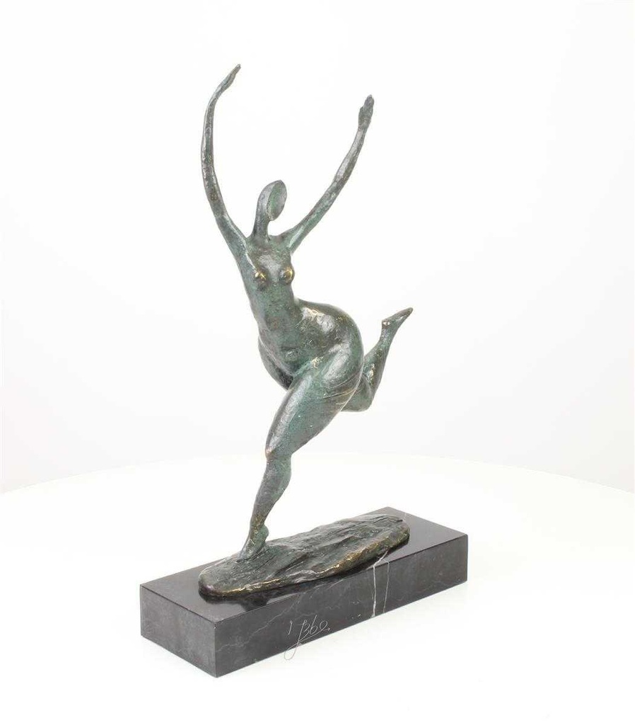 [LA-39368] Bronzeskulptur Bronzefigur Frau Abstrakt-Stil Bild 15