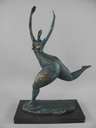 [LA-39368] Bronzeskulptur Bronzefigur Frau Abstrakt-Stil Bild 16