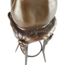 [LA-39379] Bronzeskulptur Bronzefigur Namens Erwachen Erotik Frau Auf Barhocker Bild 8