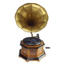 [LA-39585] Grammophon Holz Oktagon geschnitzt Bild 2