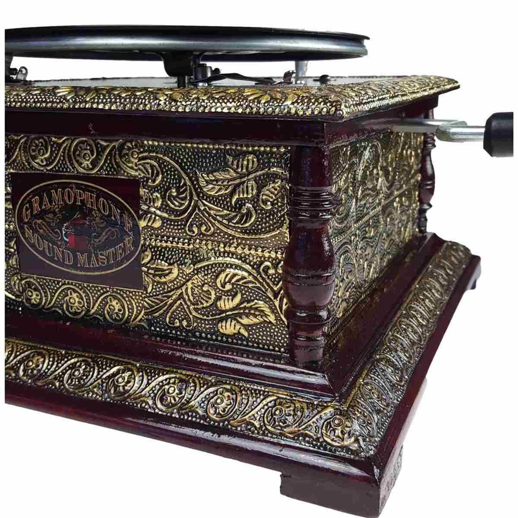 [LA-39587] Grammophon eckig Messing-Montur Bild 2