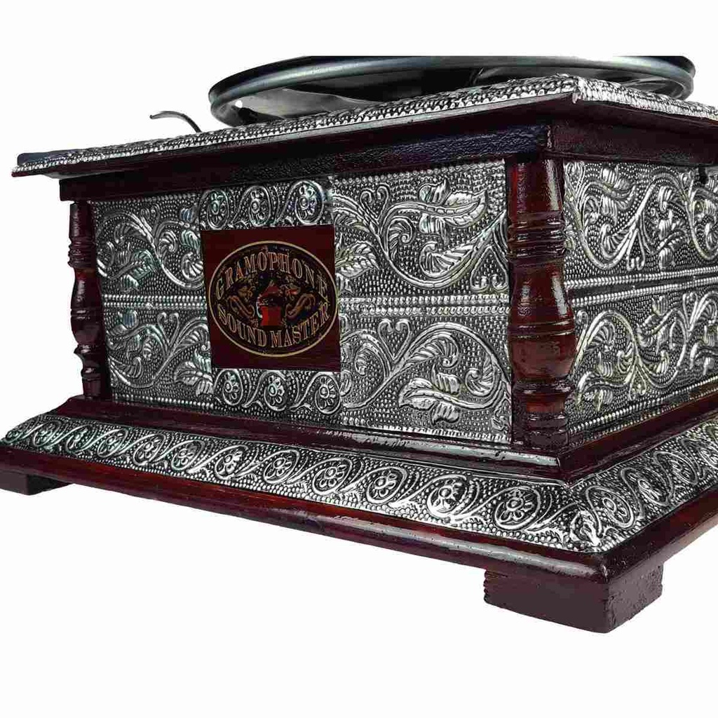 [LA-39588] Grammophon eckig Messing-Montur Bild 2