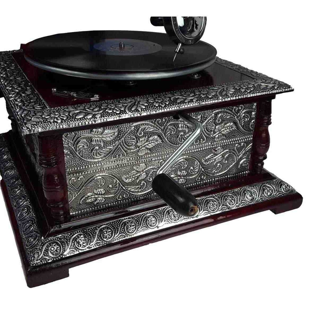 [LA-39588] Grammophon eckig Messing-Montur Bild 4