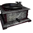 [LA-39588] Grammophon eckig Messing-Montur Bild 4