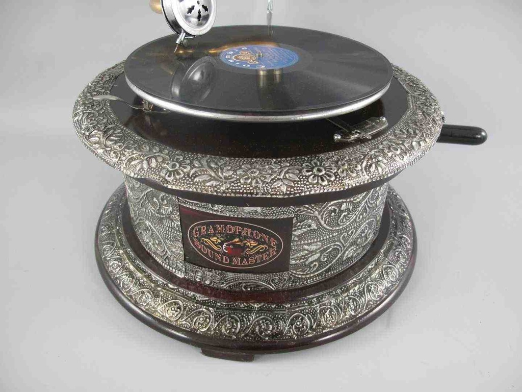 [LA-39590] Grammophon rund Messing-Montur Bild 4