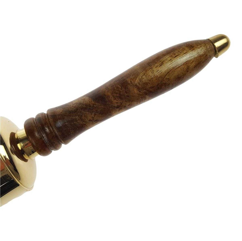 [LA-39637] Schulglocke Tischglocke Glocke Messing poliert Bild 2