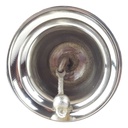 [LA-39638] Schulglocke Tischglocke Glocke Metall vernickelt Bild 4