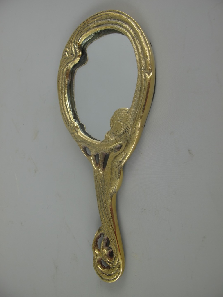 [LA-39675] Handspiegel Dame Messing L 16x7 cm Bild 2