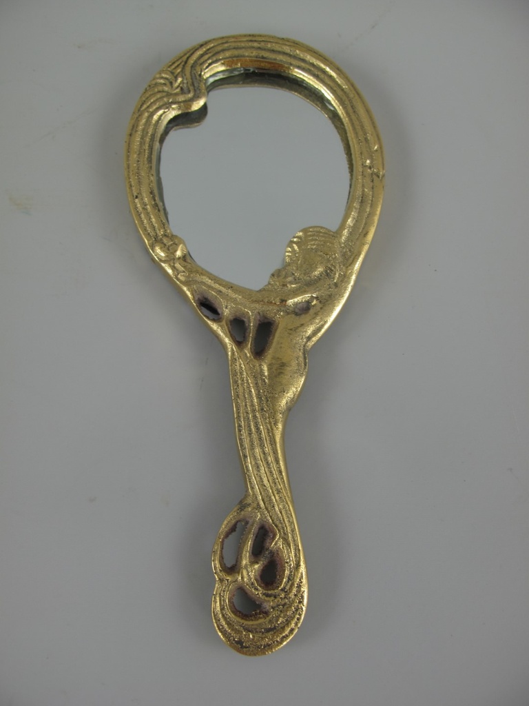 [LA-39675] Handspiegel Dame Messing L 16x7 cm Bild 3