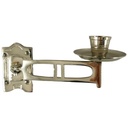 [LA-39691] Kerzenleuchter Kerzenständer Kerzenhalter Klavierleuchter Wandleuchter Metall vernickelt #39691 Bild 2