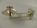 [LA-39691] Kerzenleuchter Kerzenständer Kerzenhalter Klavierleuchter Wandleuchter Metall vernickelt #39691 Bild 4