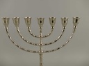 [LA-39724] Kerzenleuchter Kerzenständer Kerzenhalter Davidleuchter Metall vernickelt #39724 Bild 3