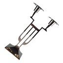[LA-39731] Kerzenleuchter Kerzenständer Kerzenhalter Metall vernickelt #39731 Bild 2