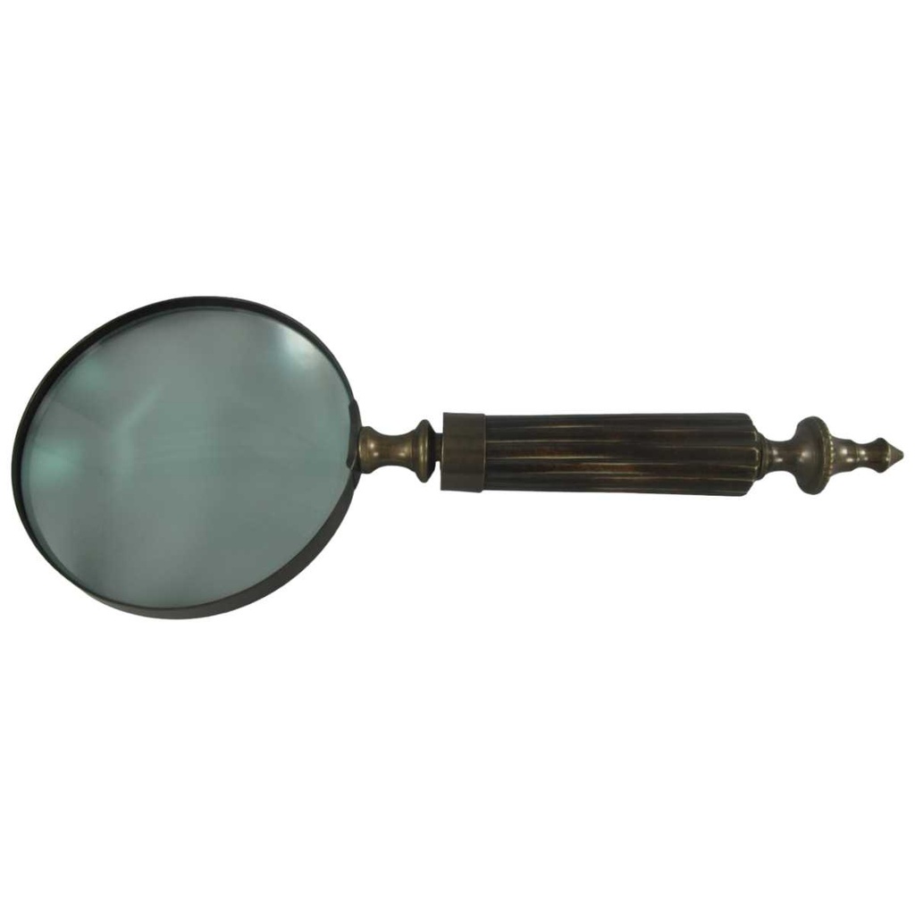 [LA-39783] Leselupe Handlupe Vergrößerungsglas Messing brüniert(BRONZE) L 26 cm Bild 2