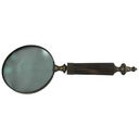[LA-39783] Leselupe Handlupe Vergrößerungsglas Messing brüniert(BRONZE) L 26 cm Bild 2
