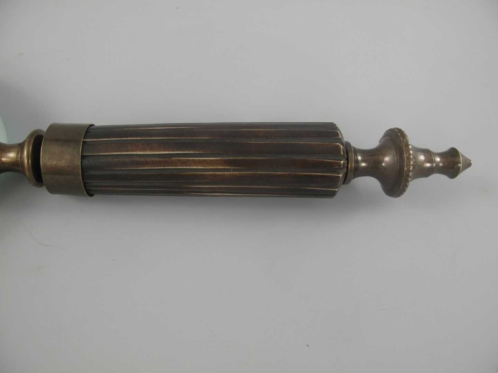 [LA-39783] Leselupe Handlupe Vergrößerungsglas Messing brüniert(BRONZE) L 26 cm Bild 3