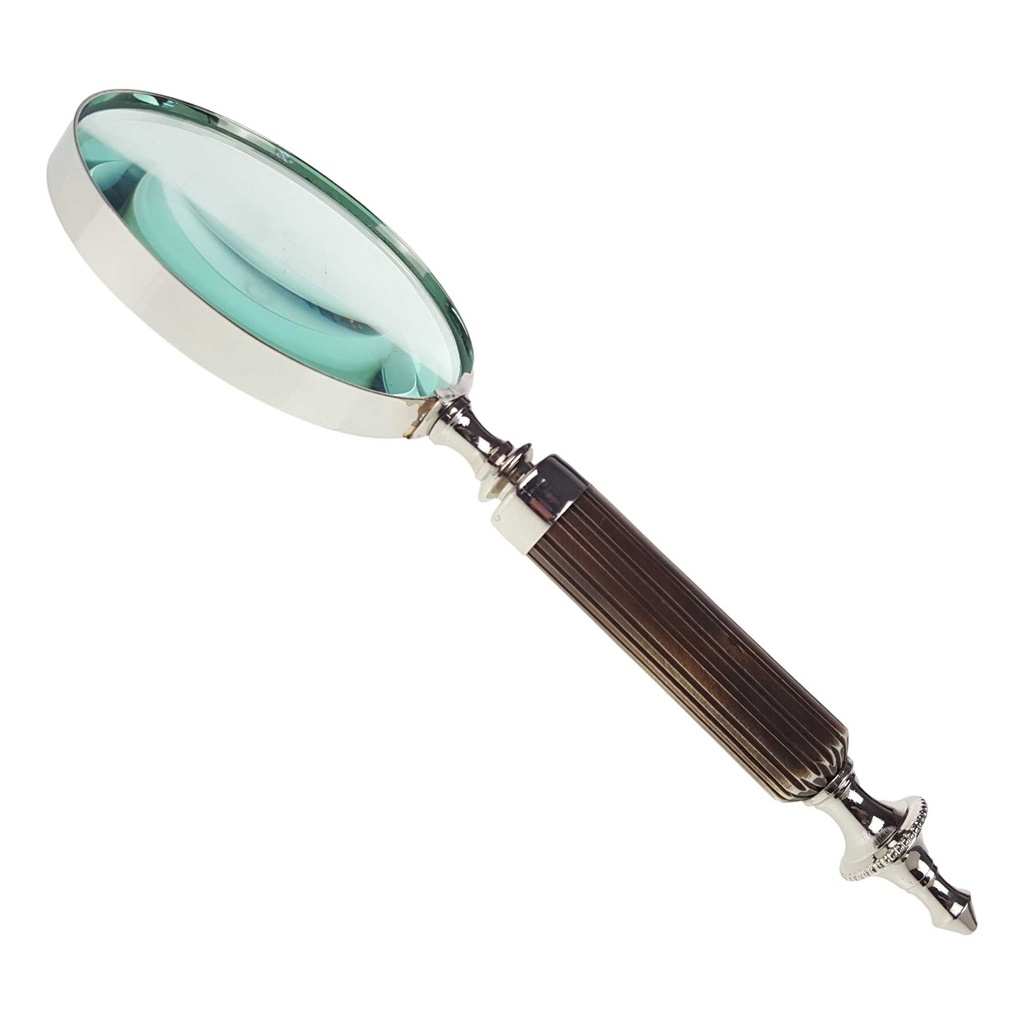 [LA-39785] Leselupe Handlupe Vergrößerungsglas vernickelt Bild 2