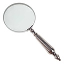 [LA-39787] Leselupe Handlupe Vergrößerungsglas vernickelt L 23x10x2 cm Bild 2