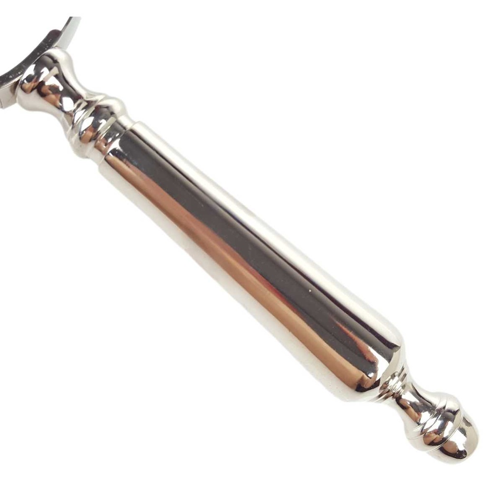 [LA-39796] Leselupe Handlupe Vergrößerungsglas vernickelt D 10-L 25 cm Bild 3
