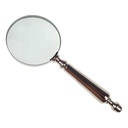 [LA-39796] Leselupe Handlupe Vergrößerungsglas vernickelt D 10-L 25 cm Bild 4