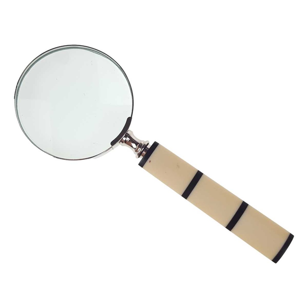 [LA-39803] Leselupe Handlupe Vergrößerungsglas Glas vernickelt #39803 Bild 2