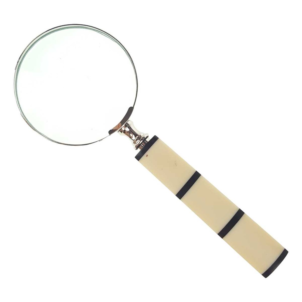 [LA-39803] Leselupe Handlupe Vergrößerungsglas Glas vernickelt #39803 Bild 4