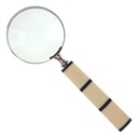[LA-39803] Leselupe Handlupe Vergrößerungsglas Glas vernickelt #39803 Bild 5