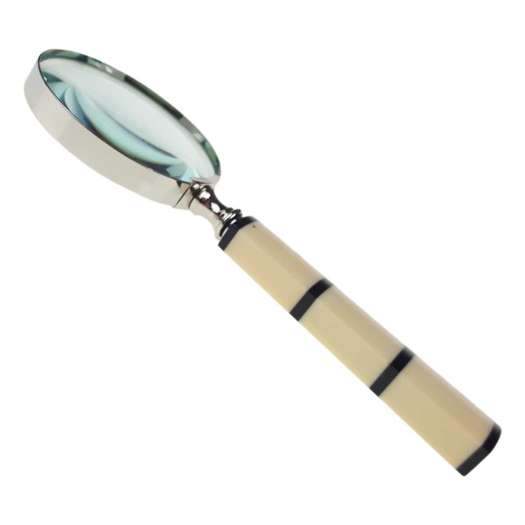 [LA-39803] Leselupe Handlupe Vergrößerungsglas Glas vernickelt #39803 Bild 6