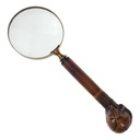 [LA-39804] Leselupe Handlupe Vergrößerungsglas Messing brüniert D 10-L 29 cm Bild 2
