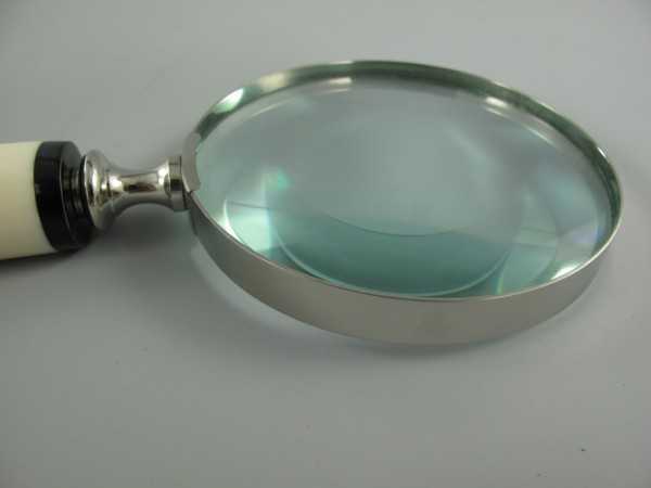[LA-39805] Leselupe Handlupe Vergrößerungsglas vernickelt #39805 Bild 3